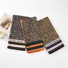 Autumn New Leopard Hit Colour Imitation Cotton Linen Silk Scarf Summer Travel Beach Sun Shawl Female Wild Warm Scarf