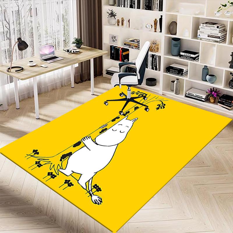 1PC Moomin Tree Non-Slip Floor Carpet Compatible for Office&Living Room&Dining room - Flat-Weave Machine- Soft & Pattern-E228