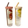 High Appearance Korean Version Straw Cup for Students, Simple and Anti Drop Plastic Portable and Easy To Use Juice Cup