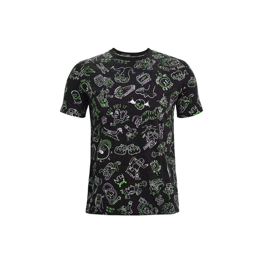 Under Armour Футболка с круглым вырезом Ua Your Face Off Print, мужские футболки, черная 1361484-001