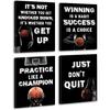 LNLAGBO pirational Basketball Wall Art Prints,Basketball Art Prints,Sports Canvas Posters for Sports Fans Boys Guys Room Dorm Bedroom Wall Decor,Set
