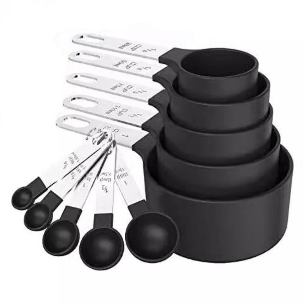10PCS Plastic Measuring Spoons Set Stackable Measuring Cup and Spoon Set Baking Tool
