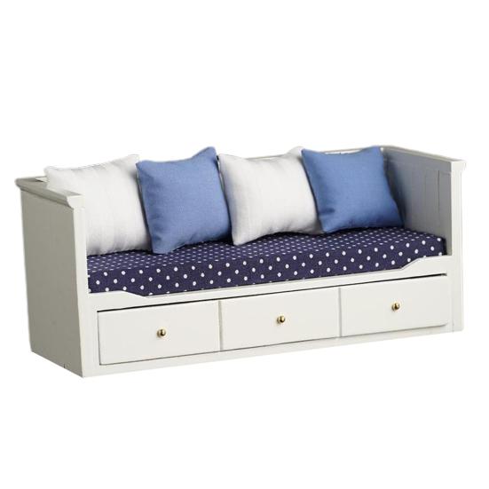 Диван для кукольного домика, имитация DIY, украшение, деревянный диван для кукольного домика, модель игрушки для сцены в гостиной