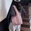 2025 Spring Tote Bag Casual Simple Small Fresh Fashion Shoulder Bag Outdoor Cloth Bag Solid Color Women