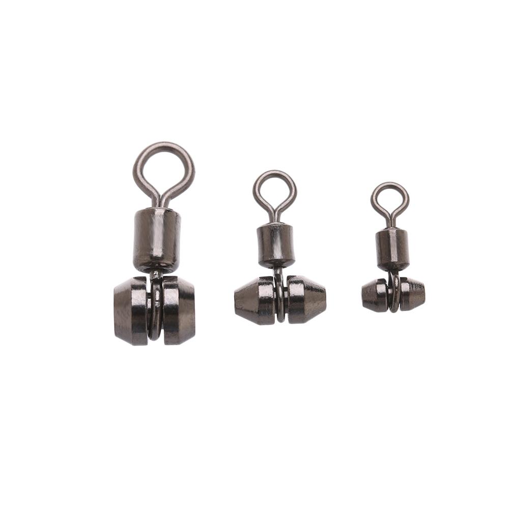 Portable Durable Stainless Steel Solid Rings Tackle Fishing Rolling Swivels Connector Ball Bearing