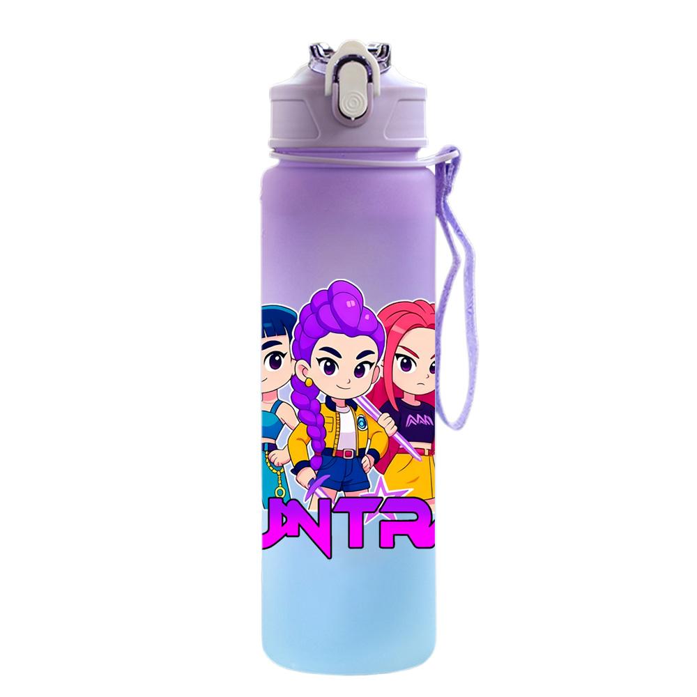 750Ml Water Bottle Demon Hunters Printed Large Capacity Drinking Cup Portable Outdoor Sports Water Cup Children Kid Gift