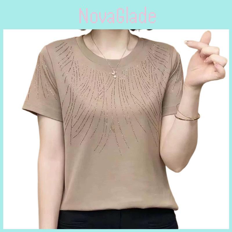 Casual Womens T Shirt With Print And Short Sleeves For Summer Comfort