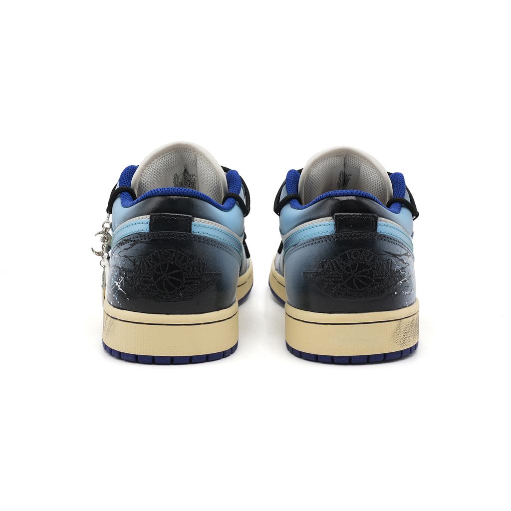 Jordan Air Jordan 1 Galaxy Realm Устойчивые к истиранию Устойчивые к истиранию Низкие Винтажные Баскетбольные Кроссовки Мужские 553558-147(Команда691-)
