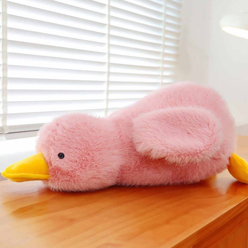 Fluffy Long Hair Duck Plush Doll Soft Duck Stuffed Animal Toy Huggable Duck Plush Toy Home Decor