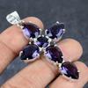 Аметист Драгоценный камень 925 Стерлинговое серебро Ювелирное изделие Подвеска 2,48"
