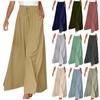 Новые повседневные брюки-кюлоты с эластичной талией Стильная женская коллекция широких брюк Повседневные брюки-кюлоты с высокой талией Юбка на каждый день