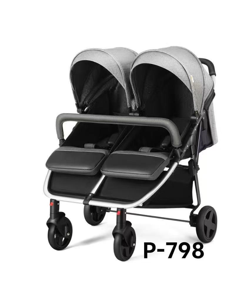 Легкая алюминиевая сплавная двойная коляска для близнецов Дракона и Феникса - Дизайн "сидя и лежа" для больших и маленьких детей