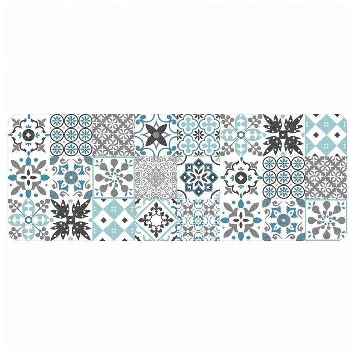 Декоративный ковер из полиэстера - Д 45 x Ш 120 см - Принт salou bleu