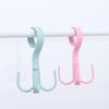Storage Hook 360 Degree Tie Holder 4 Hook Rotating Four-claw Hook Multifunction Plastic Hanger