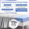 Lock Sheet Holders Secure Bed Sheets Clips Heavy Duty Mattress Straps Fitted Sheet Fasteners for Keeping Sheets Firm And Tight