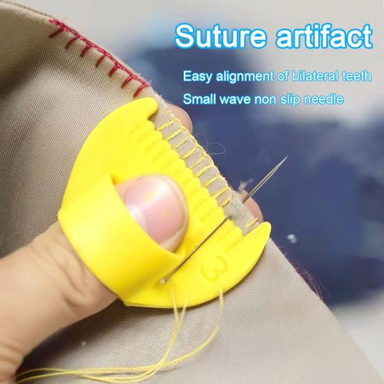 2/4Pcs Sewing Gauge with Thumb Guide Compact Design Portable Needle Gauge Quilting Ruler DIY Stitching Tools