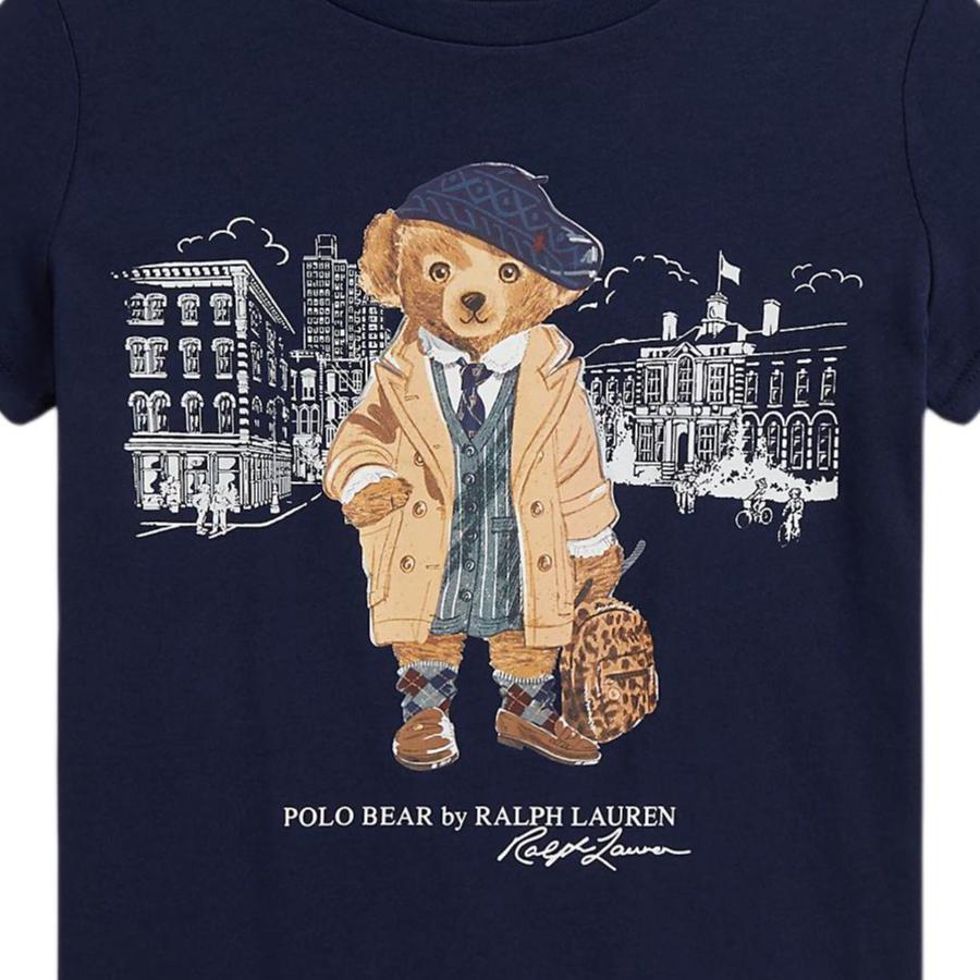 Polo Ralph Lauren Футболка с принтом Polo Bear из хлопка Детская одежда 313979033-001