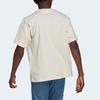 Adidas Originals Trefoil Logo Embroidered Solid Sport Round Neck Short Sleeve T-Shirt Unisex Tops Milk-White GN3370