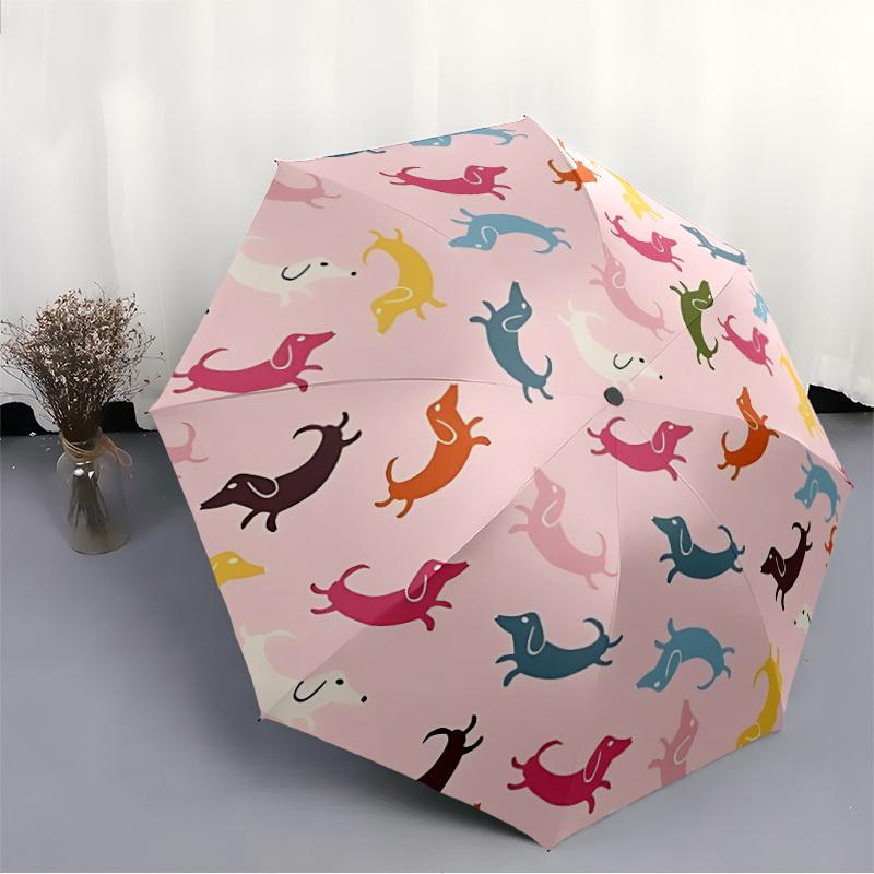 1pc Dachshund Automatic Umbrella 8-Bone Design Compact Gear for Outdoor Travel, Perfect Holiday Gift yy250827033