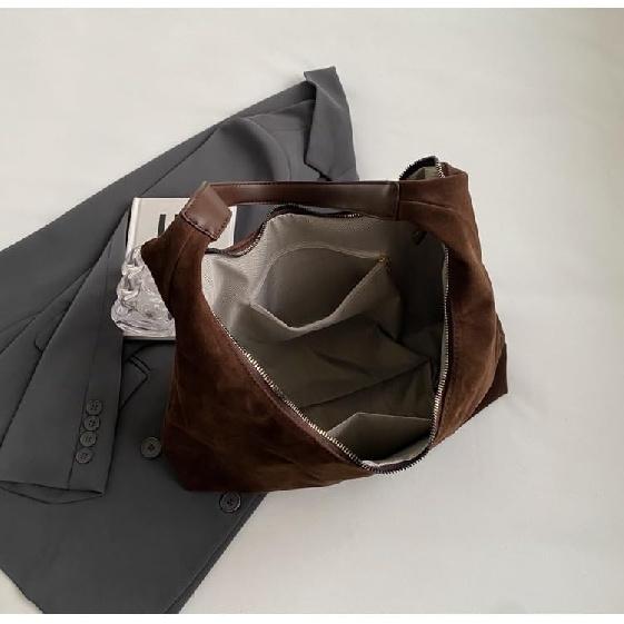 Women’s Trendy Suede Tote Bag Fall Winter Shoulder Handbags Purse For Women