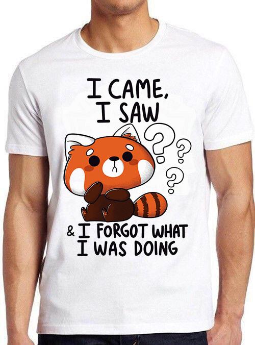 I Came Saw Forget What I Was Doing Forgetful Red Panda Meme Gift T Shirt M677