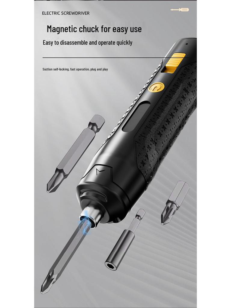 Портативная беспроводная литиевая аккумуляторная отвертка - ручной электрический прямой стержневой инструмент