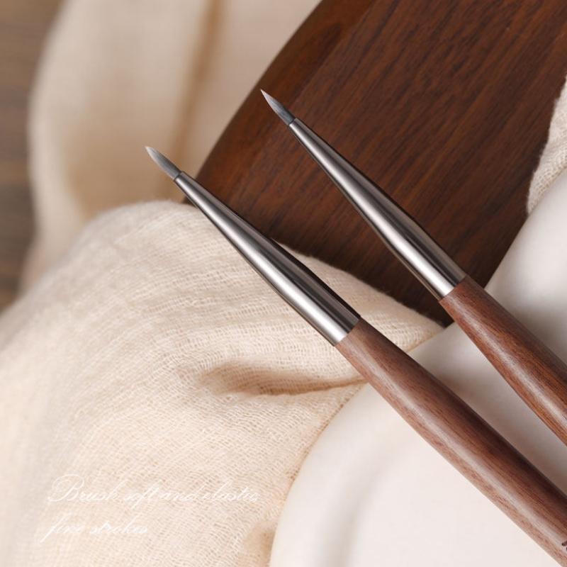 Sandalwood Detail Nail Art Pen Brush 7Mm Paintings Pen Outlining Pen Carving Pen Nail Phototherapy Pen Manicure Tool