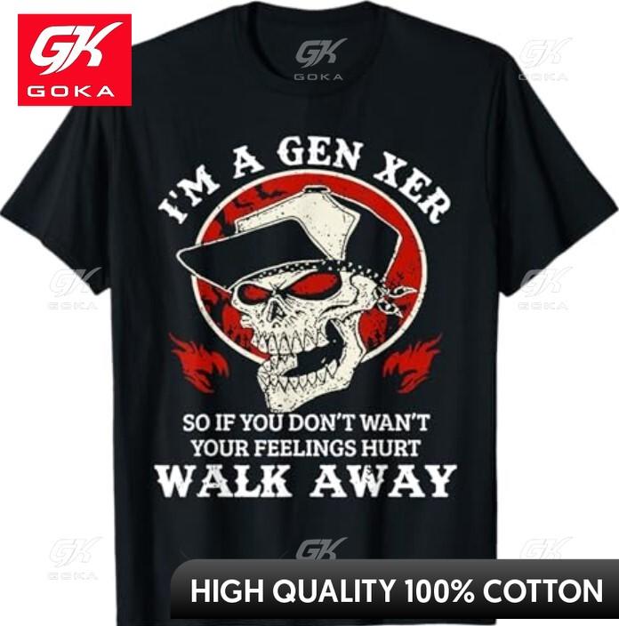 If You Dont Want Your Feelings Hurt Walk Novelty Print Round Neck Short Sleeve Pure Cotton Printed T Shirt Street Style