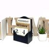 Aesthetic Wooden Perpetual Calendar Manual Date Display Ornament Desk Calendar Ornament  Study