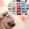 5PCS Lot Colorful Bow Hairpin For Cats Dog Headdress Hair Bows Dog Pet Accessories Puppy Accessories Color Random Pet Supplies