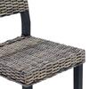 Dining Chair Set of 2 Kubu Rattan Washed Black