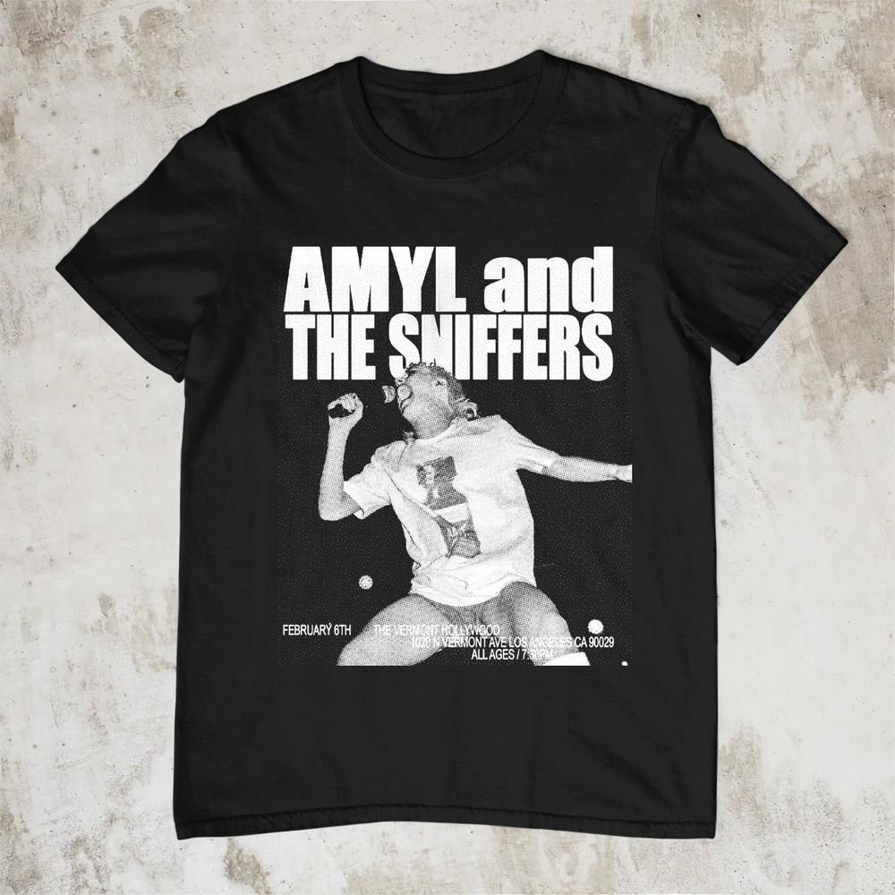 НОВАЯ Редкая Amyl And The Sniffers Черная Размер от S до 5XL Подарочная Футболка HD382 Унисекс Футболка