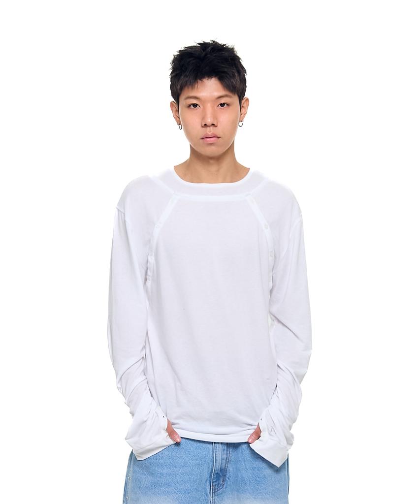 AAKAM Layered Long Sleeve (White)