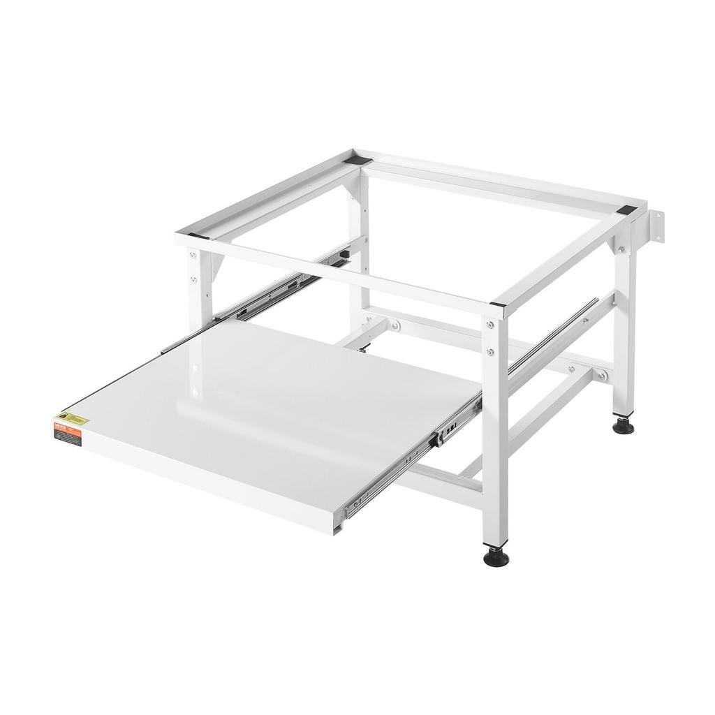 Laundry Pedestal, 410 mm Height, Washer and Dryer Pedestals with Pull-out Tray, 318 kg Weight Load Capacity, Non-Slip Feet, Heavy-duty Steel Washing