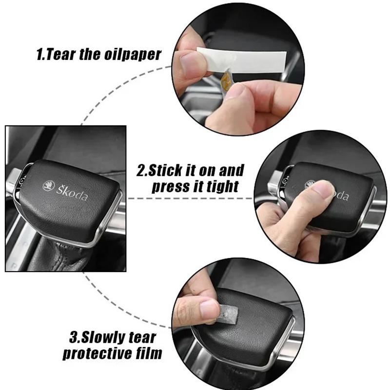 3D Metal Car Interior Dekoration Stickers Badges Auto Styling For Skoda Fabia Kodiaq Kamiq Superb Yeti Octavia Enyaq Rapid FD9