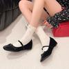 796-23 French Retro Inner Height Increase Shallow Mouth Single Shoes Women's 2025 New Matching Skirt High-end Mary Jane Shoes