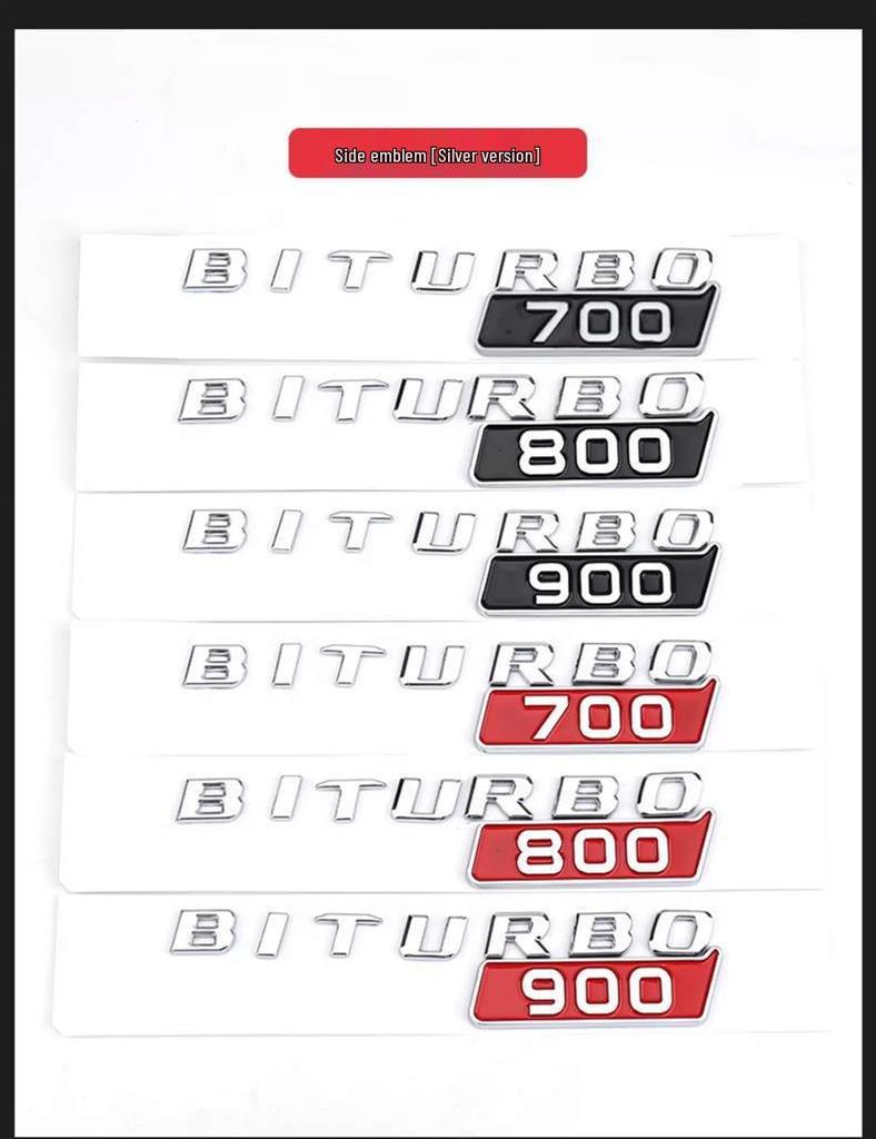 Brabus BITURBO Fender Emblem: Suitable for Mercedes 800, 700, 900 Models
