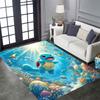 New Squirtle-Themed Gaming Room Floor Mat — Non-Slip, Washable, Large-Area Rug — Customizable for Bedroom & Indoor Decor