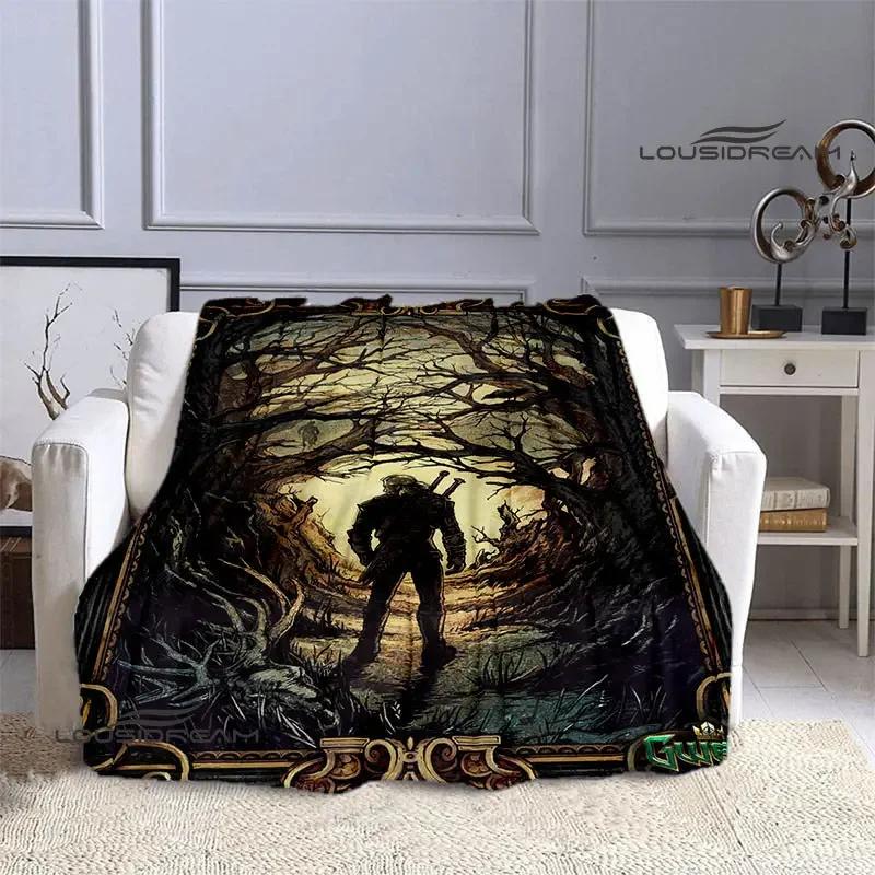 W-Witcher game Printing blanket Flange Warm blanket picnic blanket Home travel blanket bed linings Birthday Gift  picnic blanket