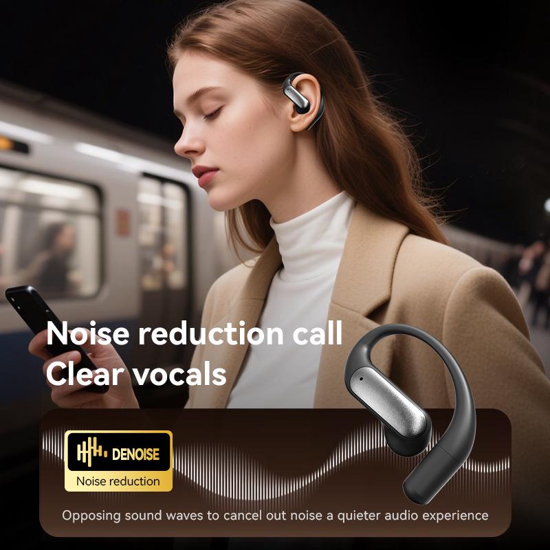 AI-переводящие Bluetooth-наушники M127 с переводом в реальном времени, цифровым дисплеем, дизайном с крючком для уха и длительным временем работы от аккумулятора.
