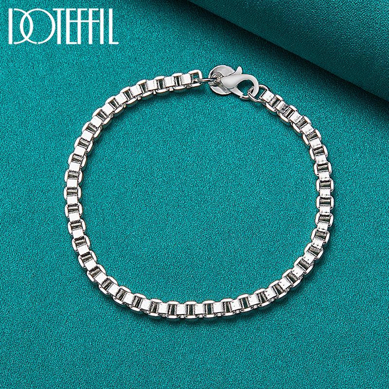 Браслет в клетку из стерлингового серебра 925 пробы диаметром 3 мм Бижутерия