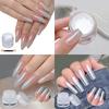 White Chrome Nail Powder Shimmer Chrome Pigment Powder Mirror Effect Nails Art Powder for Manicure Decorations