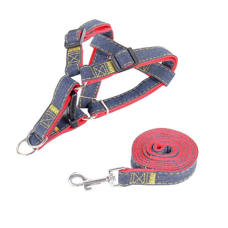 Dog Cowboy Leash Neck Ring Small Medium and Large Puppy Pet Teddy Golden Retriever Chest Strap Dog Walking Leash