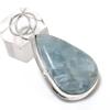 Aquamarine Gemstone 925 Sterling Silver Jewelry Pendant 1.97"