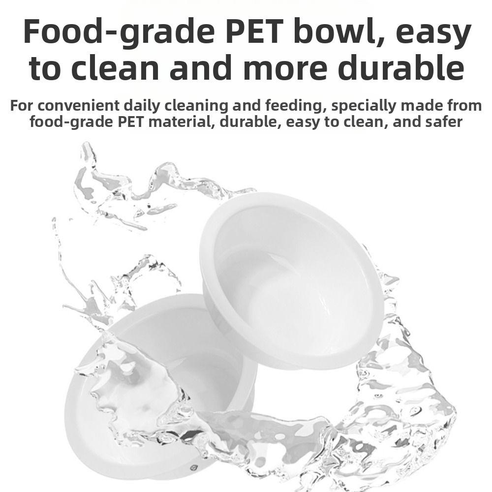 Double Bowls Pet High Footed Bowl 15 ° Slant Non-Slip Cat Food Water Bowl Anti-vomiting Multifunction Elevated Pet Feeder Bowl
