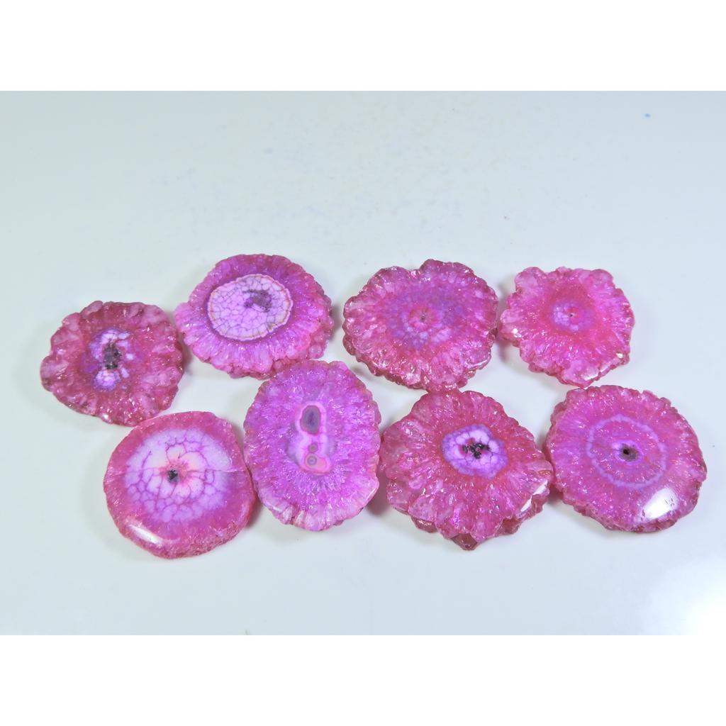 424Cts. Dyed Solar Druzy Agate Mix Shape Cabochon Loose Gemstone 08 Pcs Lot A-684