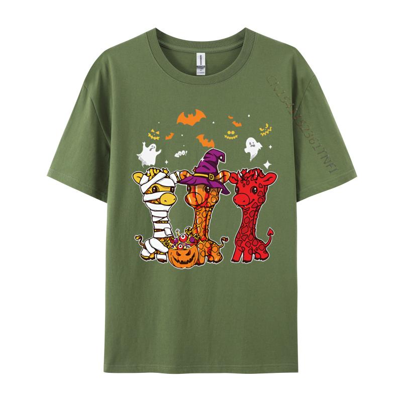 Giraffe Happy Halloween Costume Giraffe Tshirt Graphic Unisex Cotton Tee Tops High Quality 2024 T Shirt