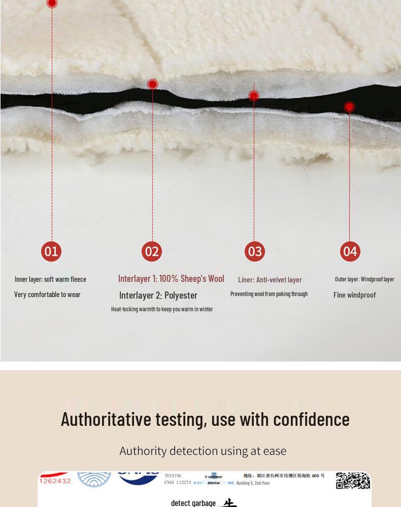 Женские термолеггинсы с высокой талией из шерстяной смеси Yu Zhaolin 650 г