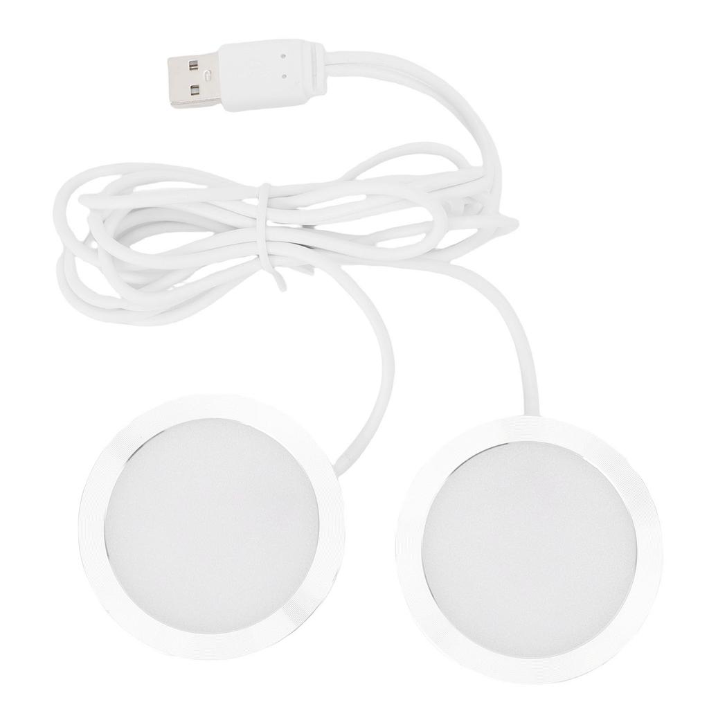 Dual Heads Round LED Spotlight Indoor Mini Ultra Slim 5V USB Under Counter Light Jewelry Display Lighting Model Display