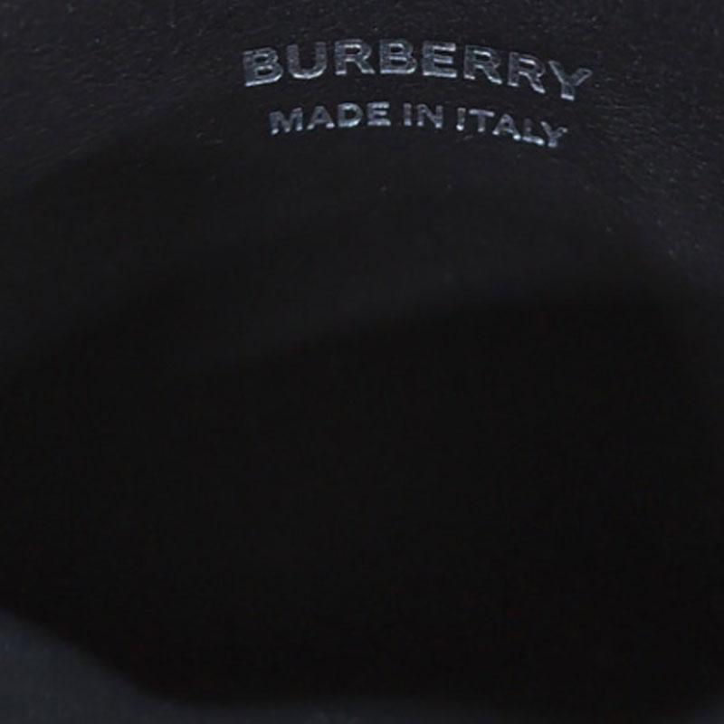 Burberry Классический кожаный кошелек с принтом и логотипом, унисекс и парный стиль, черный